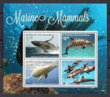 2016 St Vincent Grenadines 7666-7669KL Marine Fauna - Dolphins, Whales 12,00 € - Dauphins