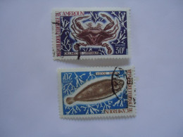 CAMEROON  USED  STAMPS  FISHES  MARINE LIFE CRAB - Cameroun (1960-...)