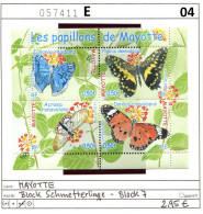 Mayotte 2004 - Block 7 - ** Mnh Neuf Postfris - Schmetterlinge - Papillons - Blocks & Kleinbögen