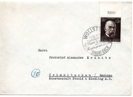 58704 - Deutsches Reich - 1943 - 12Pfg Robert Koch EF A Bf SoStpl WOLLSTEIN - ... ROBERT KOCH -> Crimmitschau - Medicine