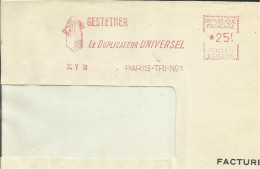 Lettre  EMA  Havas C 1960 GESTETNER Le Duplicateur Universel Bureaux Polycopieur , Imprimerie Metiers  75 Paris  A14/37 - Usines & Industries