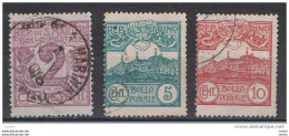 SAN  MARINO:  1903  CIFRA  E  VEDUTE  -  3  VAL. US. -  SASS. 34/36 - Used Stamps