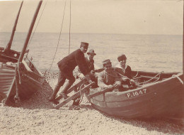 étretat * 1915 * Bateau De Pêche Pêcheurs * Photo Ancienne 10.4x7.6cm - Etretat