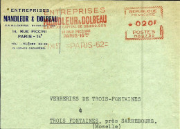 Lettre  EMA Havas Mg 1957entreprises Mandleur Dolbeau Metier Paris   A79/37 - Usines & Industries