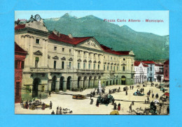 AOSTA -  PIAZZA CARLO ALBERTO - MUNICIPIO.   Non Viaggiata. - Aosta