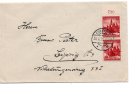 58730 - Deutsches Reich - 1938 - 2@12Pfg Turnfest Breslau A Bf CUXHAVEN -> Leipzig - Lettres & Documents