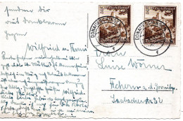 58744 - Deutsches Reich - 1934 - 2@3Pfg WHW '38 A AnsKte DONAUESCHINGEN -> Achern - Lettres & Documents