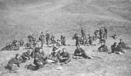 Carte-Photo Armée Suisse Militaria Schweizer Armee Militär Au Repos à La Pause Im Ruhezustand 1913 - Au
