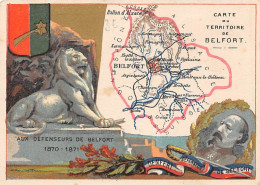 Image Chromos         90          Carte Géographique  Du Territoire De Belfort  11;5x8;5 Cm       (voir Scan) - Other & Unclassified