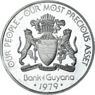 Monnaie, Guyana, 5 Dollars, 1979, Franklin Mint, BE, TTB+, Argent, KM:43a - Guyana