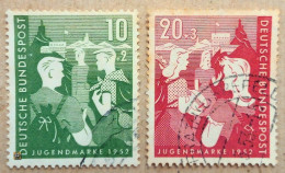 1952 Bundesrepublik Deutschland Mi.153-154, Serie /o - Gebraucht