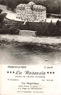 FRANCE - Perros-Guirec - La Roseraie - Hôtel De Grand Tourisme - Plage De Trestraou - Carte Postale Ancienne - Perros-Guirec