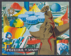 J13. Fujeira MNH 1970 Architecture - Expo 70 - Osaka - Imperf - Agriculture