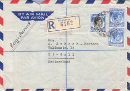SINGAPORE - REGISTERED AIR MAIL 1949 - ST. GALLEN/CH / *276 - Singapore (...-1959)