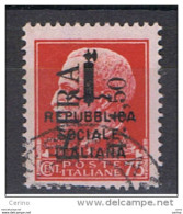 ISTRIA - OCCUPAZIONE  JUGOSLAVA:  1945  SOPRASTAMPATO  -  £. 1,50/ 75 C. CARMINIO  US. -  SASS. 27 - Ocu. Yugoslava: Istria