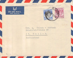 SINGAPORE - AIR MAIL 1950 - ST. GALLEN/CH / *277 - Singapore (...-1959)