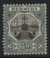 Bermuda(A22) 1902 Dry Dock. ½d. Black & Green. Mint. Hinged. - Bermuda