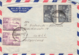 SINGAPORE - AIR MAIL 1949 - ST. GALLEN/CH / *279 - Singapore (...-1959)