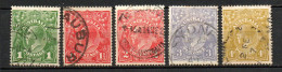 Col33 Australia Australie 1923 N° 36 à 40 Oblitéré Cote : 30,00€ - Oblitérés