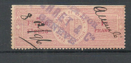 SCHWEIZ Switzerland O 1896 Canton De Genève Timbre Estampillé Revenue Tax Steuermarke - Fiscale Zegels