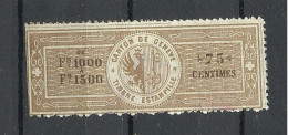 SCHWEIZ Switzerland Canton De Genève Timbre Estampillé Revenue Tax Steuermarke O - Revenue Stamps