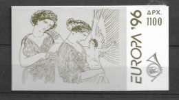 1996 MNH  Greece, Booklet Europa MH 19 - Postzegelboekjes
