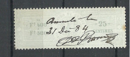 SCHWEIZ Switzerland O 1884 Canton De Genève Timbre Estampillé Revenue Tax Steuermarke - Revenue Stamps