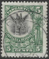 Tanganyika. 1925 Giraffe. New Colours. 5c Used. SG 89 - Tanganyika (...-1932)