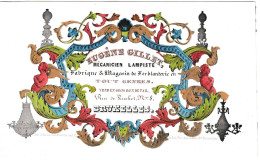 Belgique "Carte Porcelaine" Porseleinkaart, Eugene Gillet, Mecanicien Lampiste, Bruxelles, Dim:161 X 97mm - Cartes Porcelaine