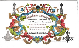 Belgique "Carte Porcelaine" Porseleinkaart, Eugene Gillet, Mecanicien Lampiste, Bruxelles, Dim:161 X 97mm - Cartoline Porcellana