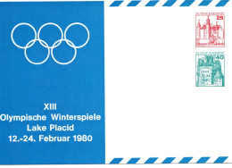 58870 - Bund - 1980 - 25&40Pfg B&S PGALpKte "Winterolympiade Lake Placid", Ungebraucht - Invierno 1980: Lake Placid