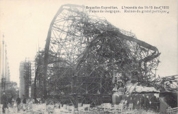BELGIQUE - Bruxelles-Exposition - L'Incendie Des 14-15 Aout 1910 - Palais De Belgique.. - Carte Postale Ancienne - Universal Exhibitions