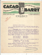 COURRIER COMMERCIAL , CACAO BARRY, Paris, Usine Modéle à Meulan, 1931,  Frais Fr 1.65e - Levensmiddelen