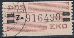 DDR GDR RDA - ZKD Billettform (MiNr: 29 Kennbuchstabe Z) 1959 - Gest Used Obl - Gebraucht