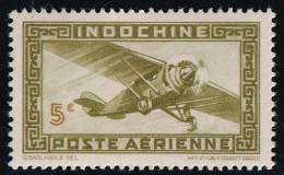 Indochine Poste Aérienne N°24 - Variété Faciale En Brun - Timbre Bicolore - Neuf ** Sans Charnière - TB - Luftpost