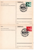 58890 - Deutsches Reich - 1939 - Sudetenland 2 W A 2 Kten SoStpl SAARBRUECKEN - 50.GEBURTSTAG DES FUEHRERS - Lettres & Documents