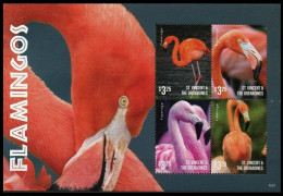 2015 St Vincent Grenadines 7589-7592KL Birds / Flamingos 12,00 € - Fenicotteri