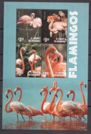 2015 St Vincent Grenadines 7593-7596KL Birds / Flamingos 12,00 € - Flamingo's