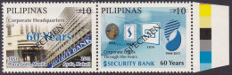 Specimen, Philippines Sc3377 Security Bank Corporation 60th Anniversary - Usines & Industries