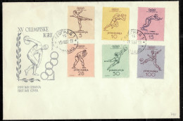 Yugoslavia 1952  Olympic Games In Helsinki Mi#698-703 / CV 150 Eur  FDC - FDC