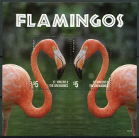 2015 St Vincent Grenadines 7598-7599/B818 Birds / Flamingos 9,00 € - Flamencos