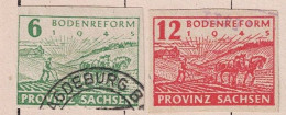 Alliierte Bes. Sachsen Bodenreform (MiNr: 85/6) 1945 - Gest Used Obl - Gebraucht