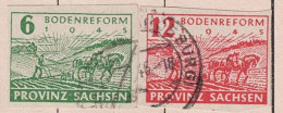 Alliierte Bes. Sachsen Bodenreform (MiNr: 85/6) 1945 - Gest Used Obl - Oblitérés