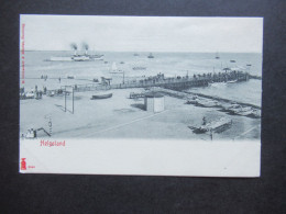 AK Um 1900 Helgoland Mit Dampfer Verlag M.Glückstadt & Münder, Hamburg - Helgoland