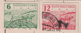 Alliierte Bes. Sachsen Bodenreform (MiNr: 85/6) 1945 - Gest Used Obl - Usati