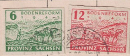 Alliierte Bes. Sachsen Bodenreform (MiNr: 85/6) 1945 - Gest Used Obl - Gebraucht