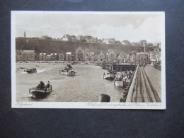 AK 1934 Helgoland Blick Auf Landungsbrücke Mit Ober Und Unterland Verlag Photohaus Alfred Zerner, Helgoland - Helgoland