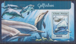 K13. S.Tome Principe MNH 2016 Fauna - Fish - Dolphins - Dauphins