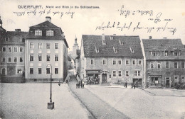 Querfurt - Markt Und Blick In Die Schlossstrasse Gel.1908 - Querfurt