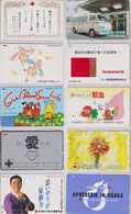 LOT De 10 Télécartes JAPON - CROIX ROUGE / Santé Médecine - RED CROSS JAPAN Phonecards - ROTES KREUZ - 572 - Collections